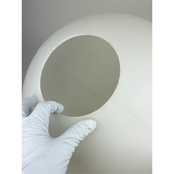 Vtg MCM Bakelite Style Globe Orb Table Accent Lamp Light w/ Aluminum Base Large - Picture 11 of 14